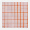 Hand Rolled Orange Graph Overlay Check Handkerchief