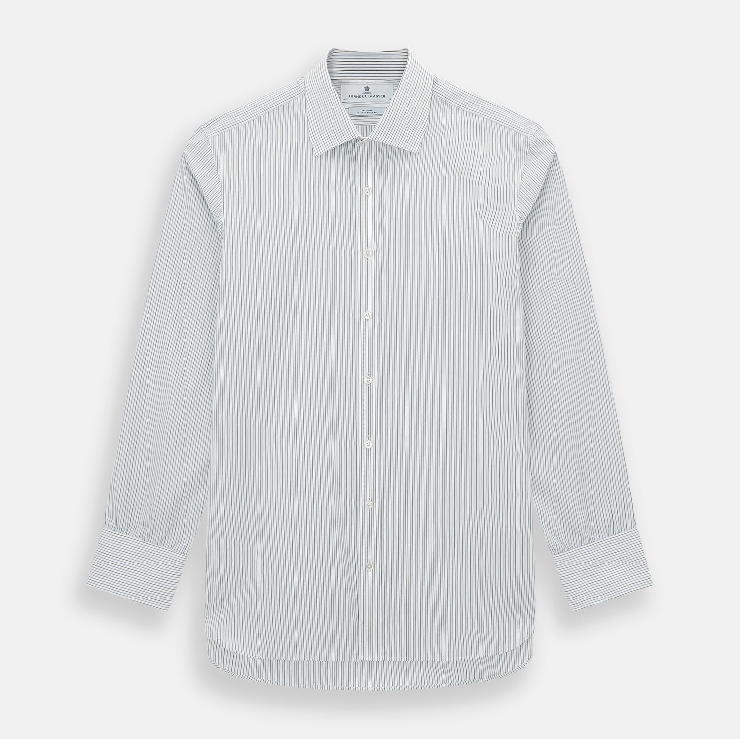 Navy and Brown Pinstripe Mayfair Shirt