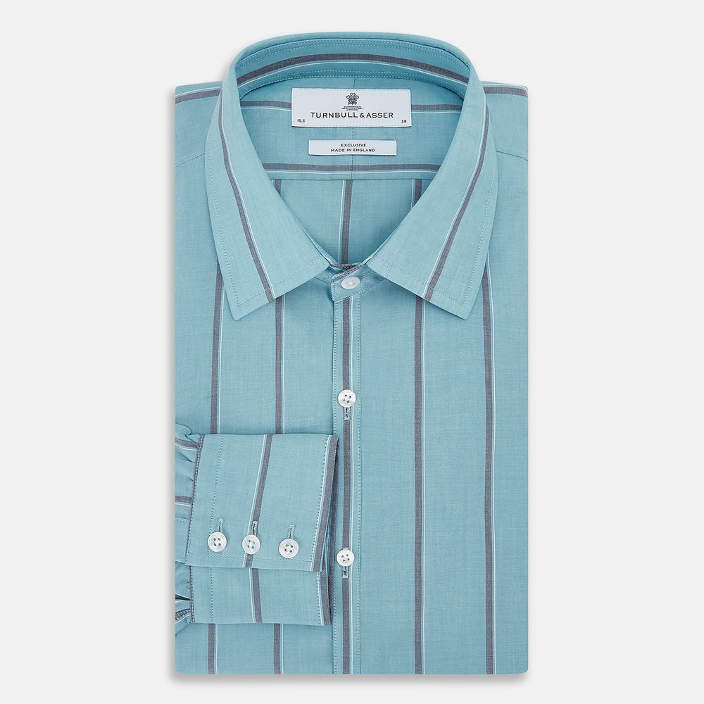 Cendre Blue Track Stripe Westminster Shirt