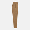 Camel Striped Linen Edmund trousers