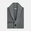 Grey Melange Cashmere Shawl Collar Cardigan