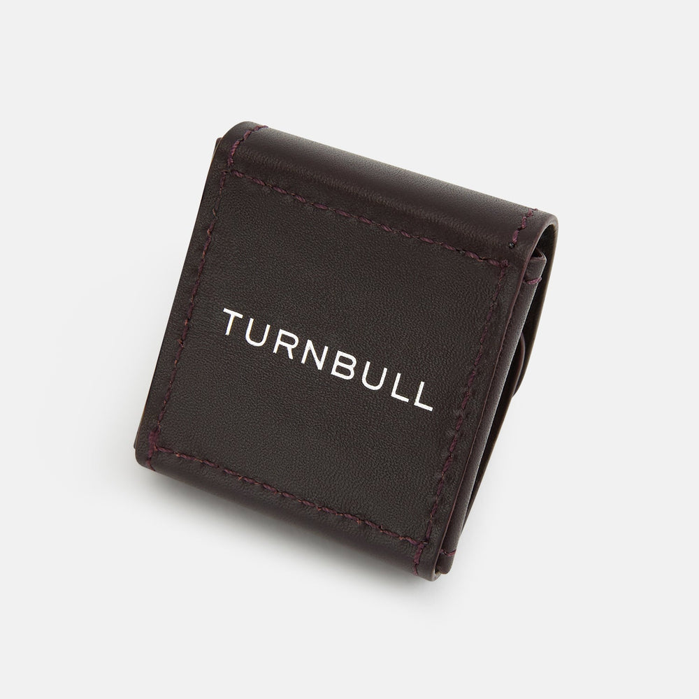 Burgundy Leather Cufflinks