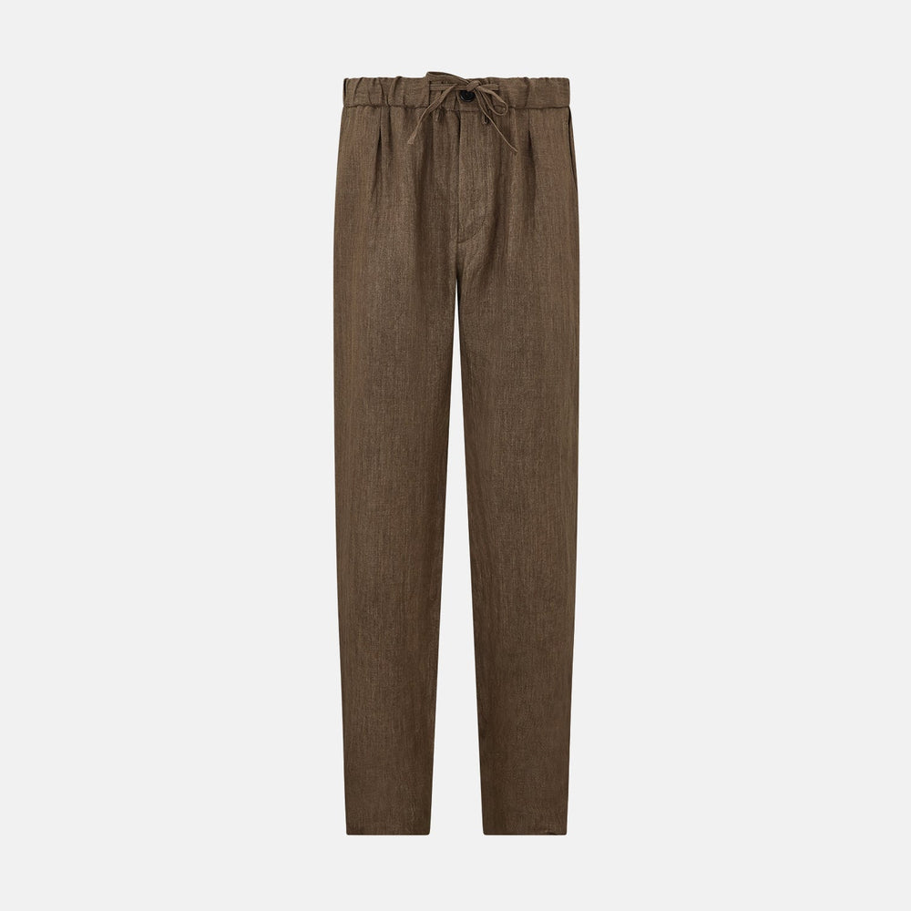 Pine Cone Linen Herringbone Miles Trousers