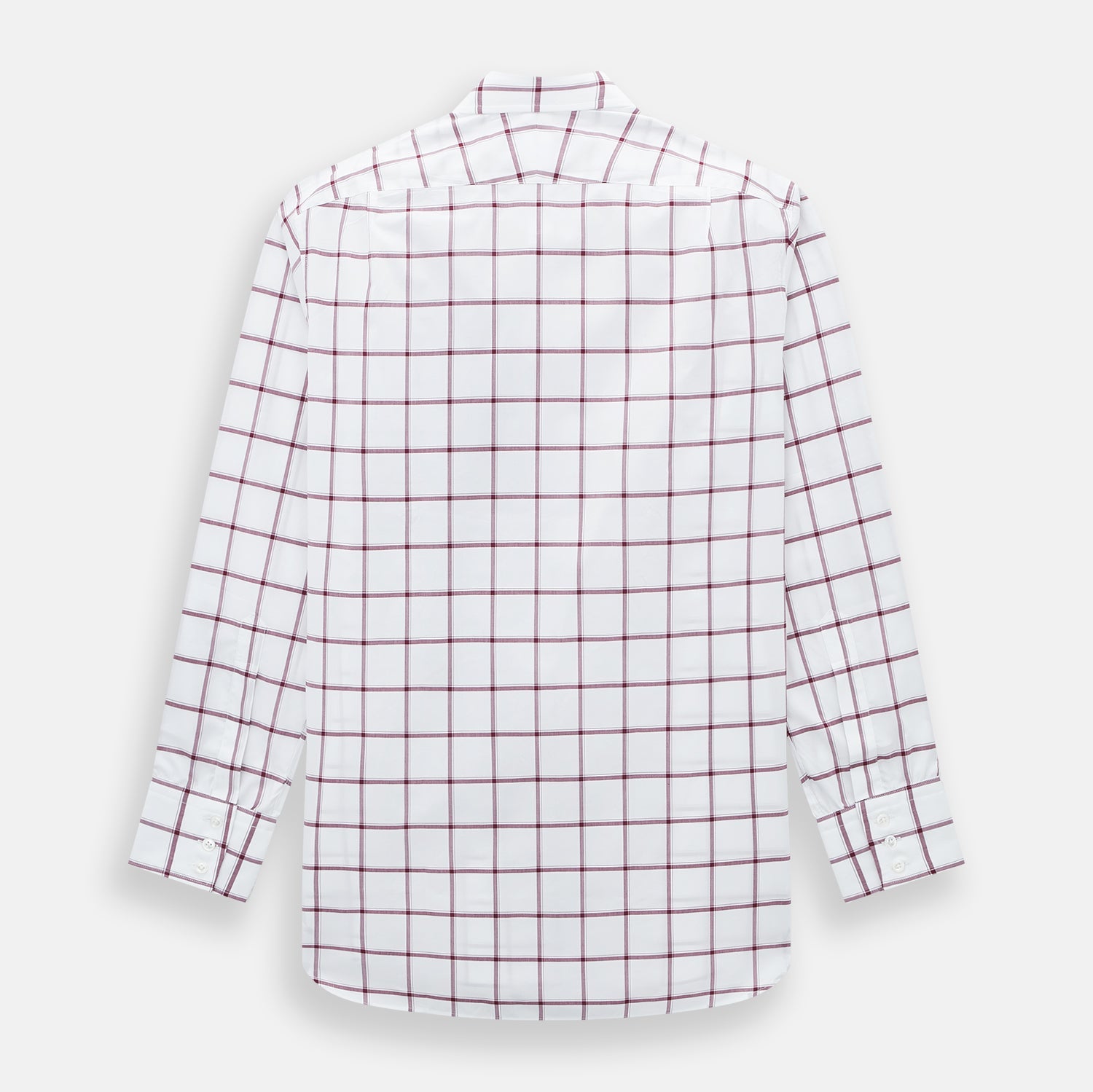 Burgundy Grid Check Mayfair Shirt