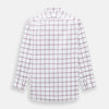 Burgundy Grid Check Mayfair Shirt