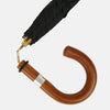 Black Traveller Umbrella with Malacca Crook Handle