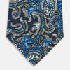 Blue and Navy Twisted Paisley Silk Tie