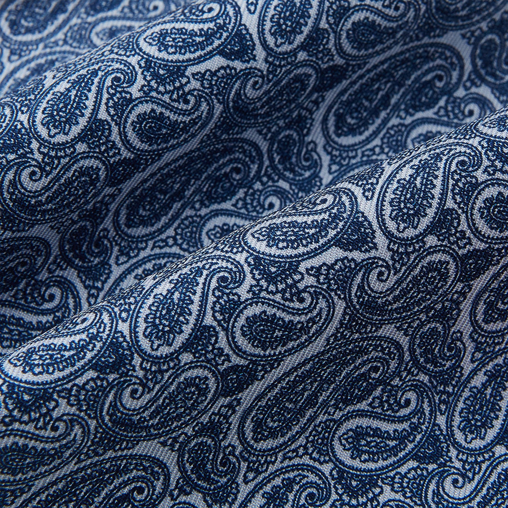 Pale Blue Paisley Silk Cravat