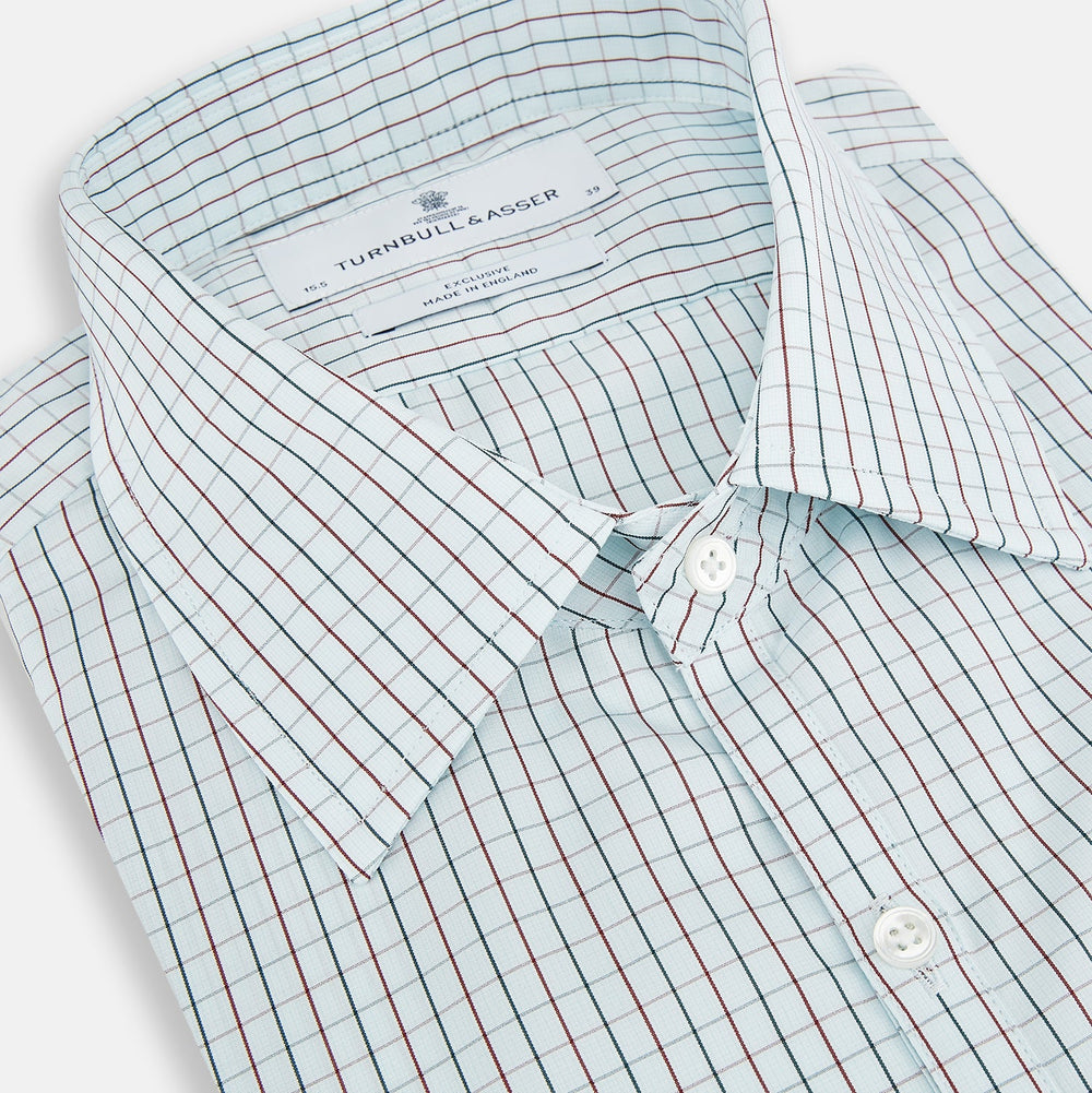 Forest Melange and Red Overlay Grid Check Westminster Shirt