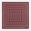 Red Dots and Floral Tile Double-Sided Silk Pocket Square