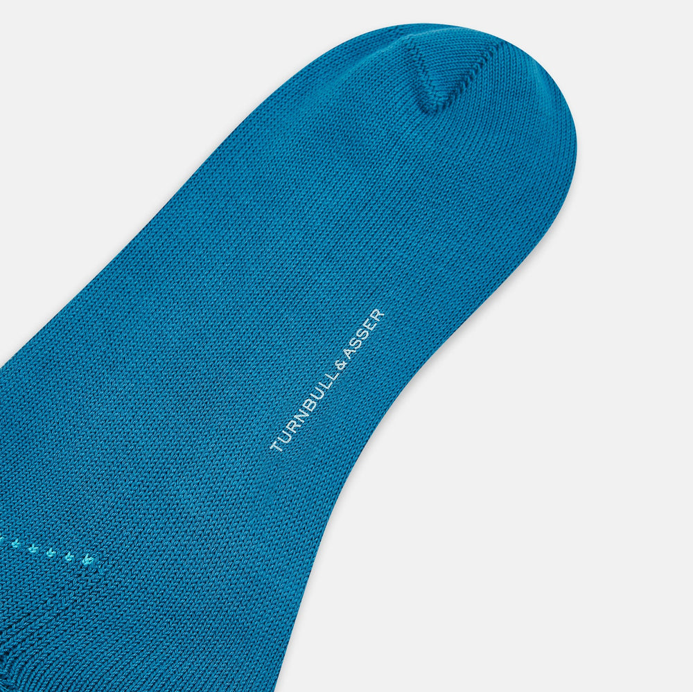 Azzurro Check Mid-Length Socks