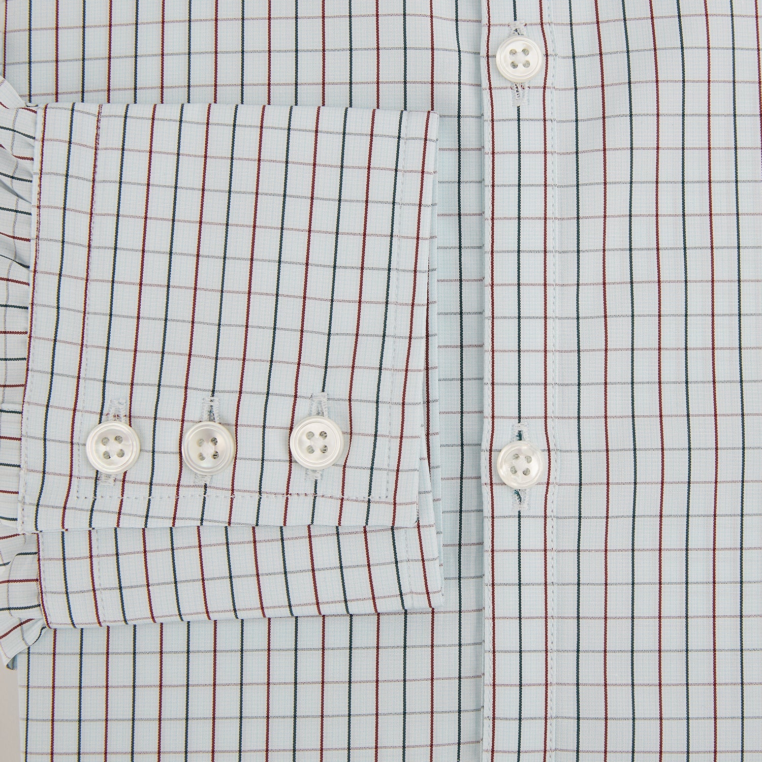 Forest Melange and Red Overlay Grid Check Westminster Shirt