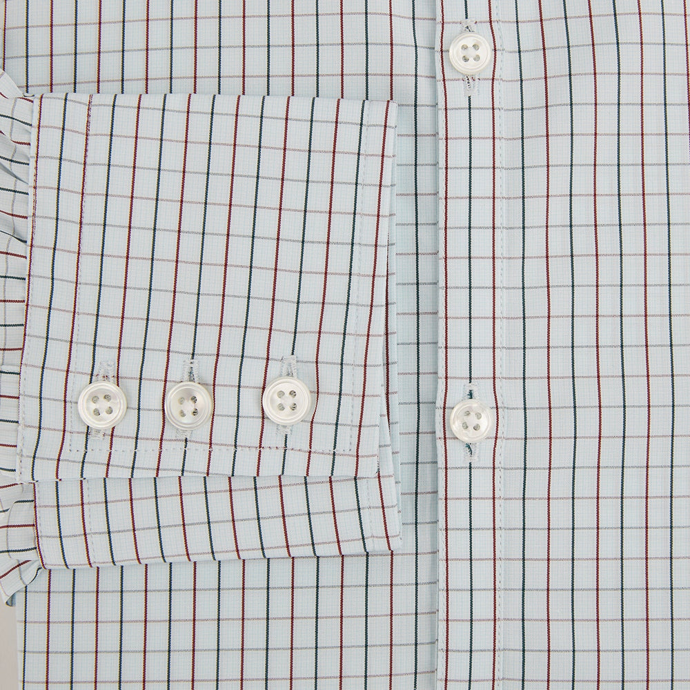Forest Melange and Red Overlay Grid Check Westminster Shirt
