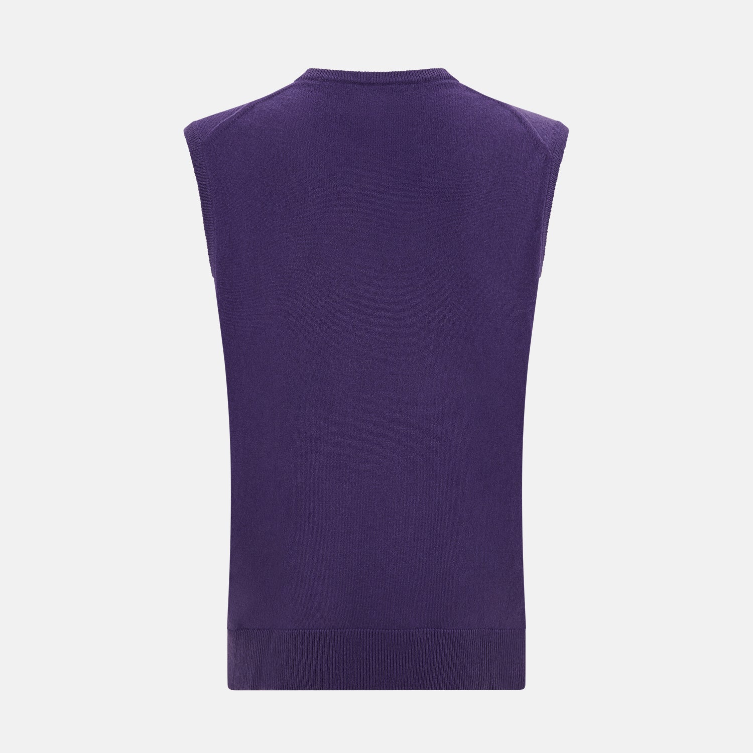 Purple Cashmere V-Neck Vest