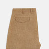 Camel Striped Linen Edmund trousers