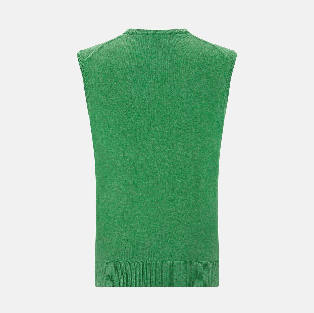 Fern Green Cashmere V-Neck Vest