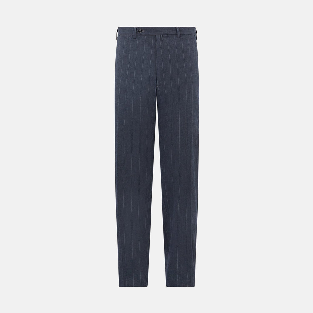 Navy Striped Edmund trousers