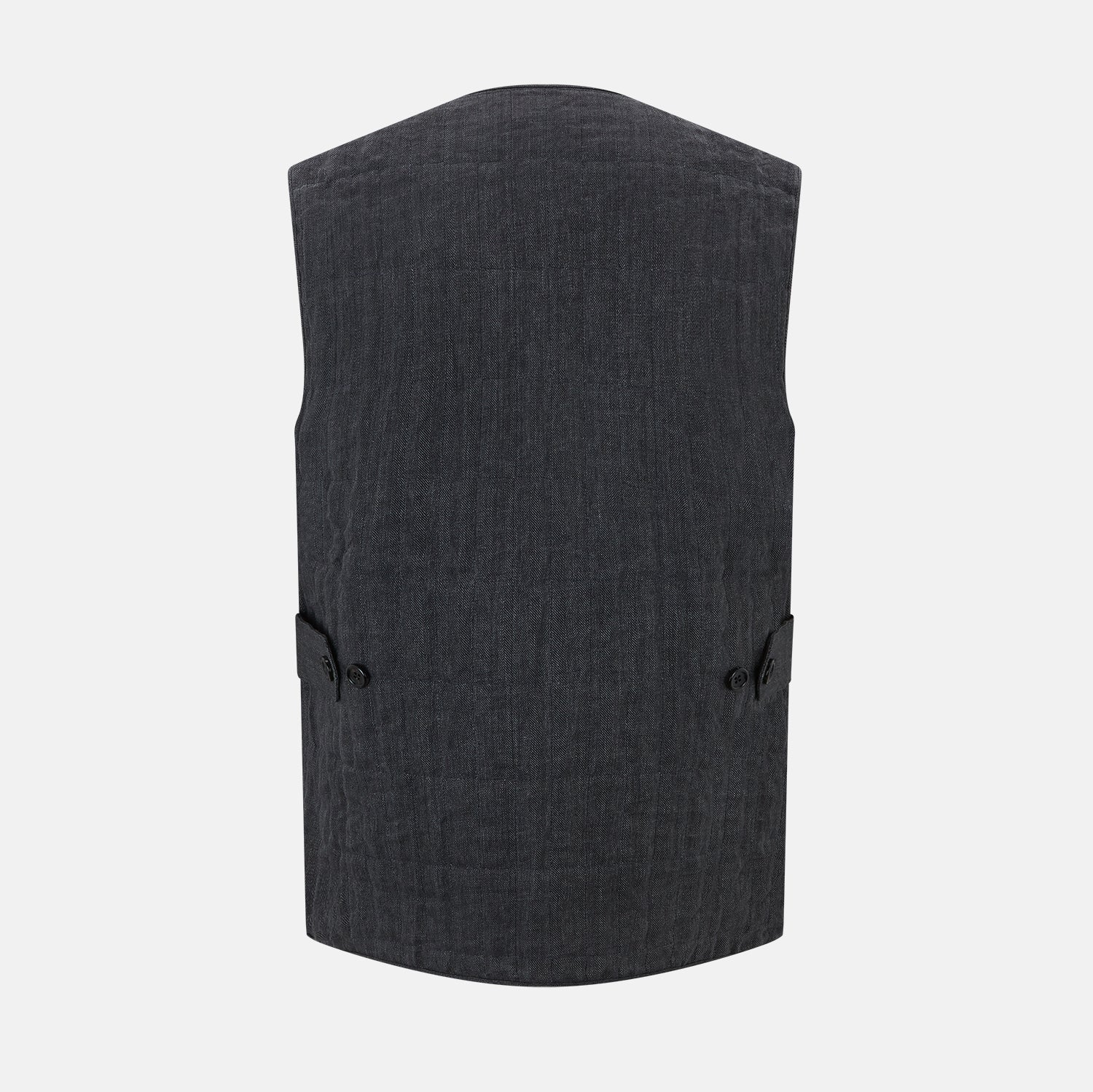 Ash Quilted Linen Herringbone Waistcoat