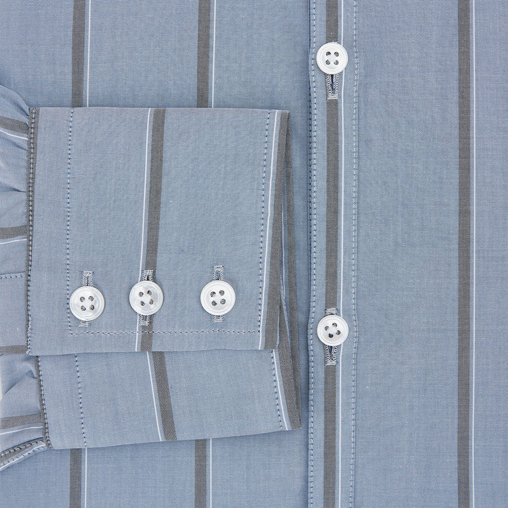 Steel Blue Track Stripe Westminster Shirt