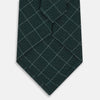 Light Petrol Dotted Check Pattern Printed Silk Tie