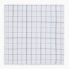 Hand Rolled Blue Grid Check Handkerchief