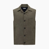 Olive Collared Linen Waistcoat