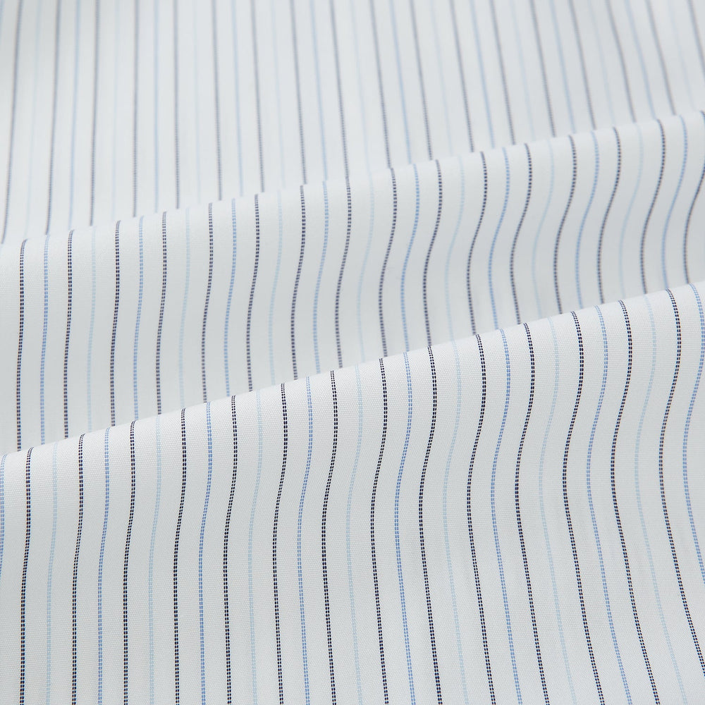 Blue Multi-Tone Double Pinstripe Mayfair Shirt