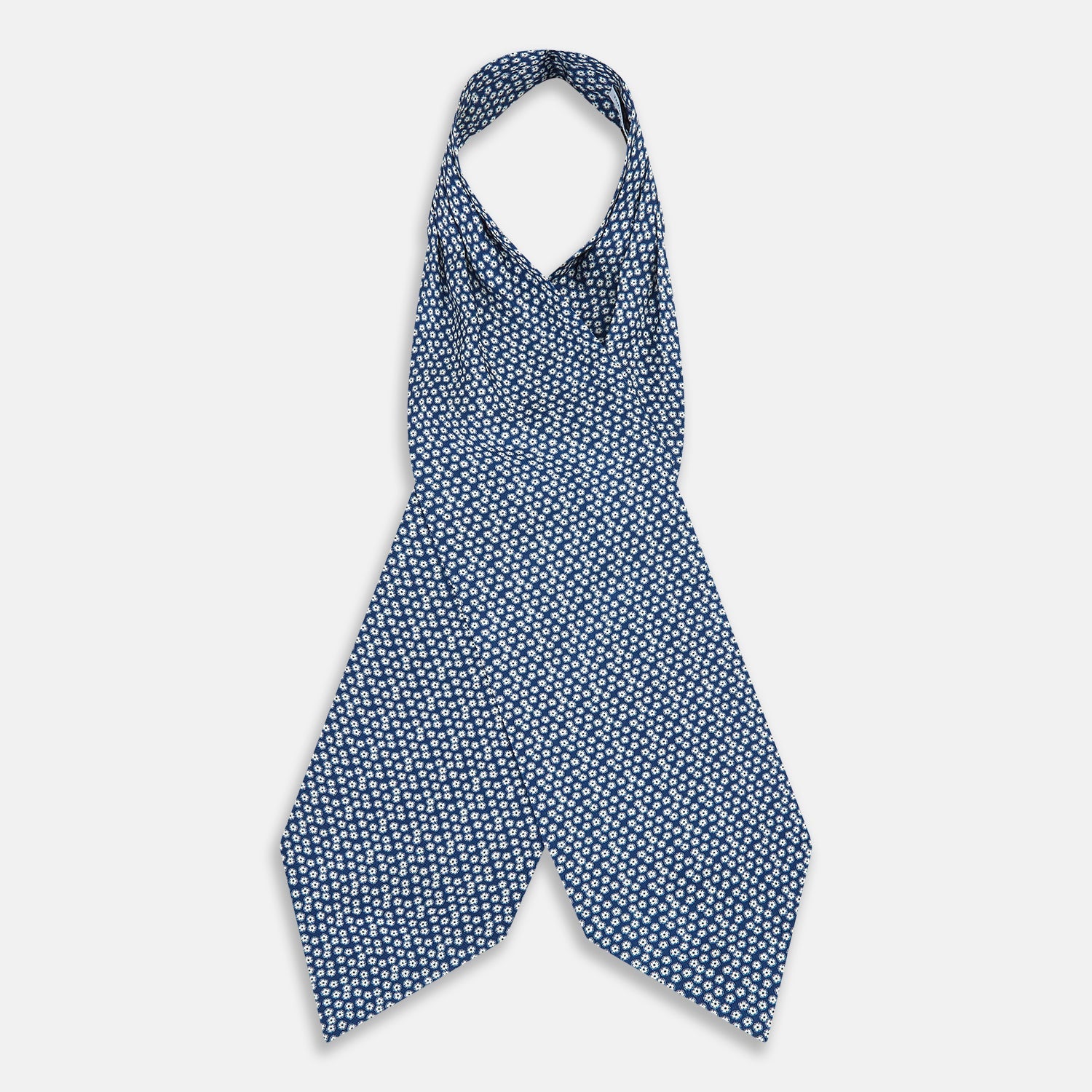 Azzuro Flower Patterned Silk Cravat