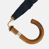 Navy Traveller Umbrella with Malacca Crook Handle