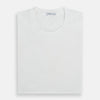 The Turnbull & Asser White Short-sleeve Pyjama Shirt is shown laid flat on a white background, featuring a plain, logo-free design for effortless comfort and classic loungewear style.