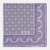 Lilac Floral Tile and Paisley Silk Pocket Square