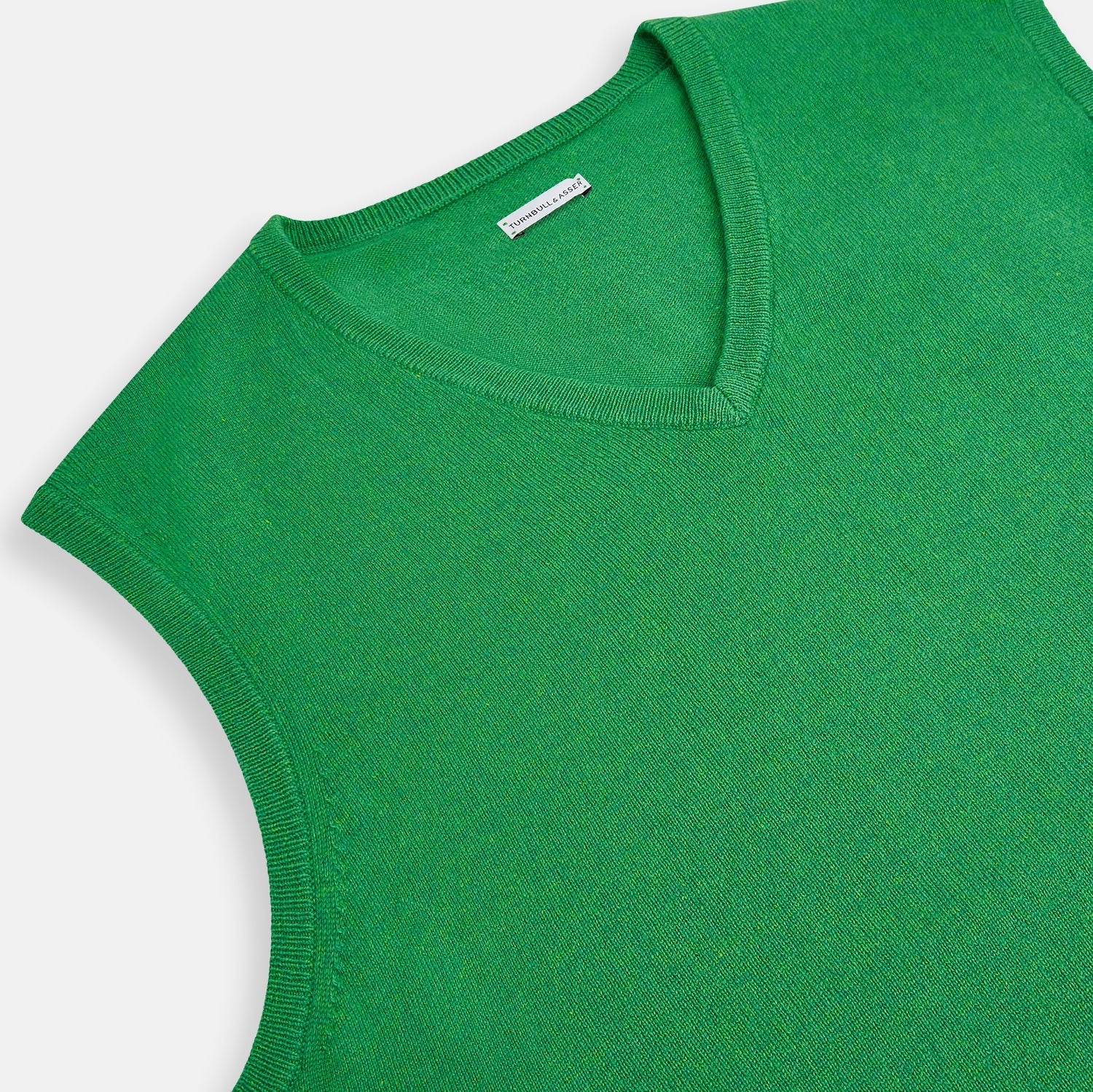 Fern Green Cashmere V-Neck Vest