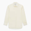 Cream Cotton Shirt with T&A Collar and Double Cuffs