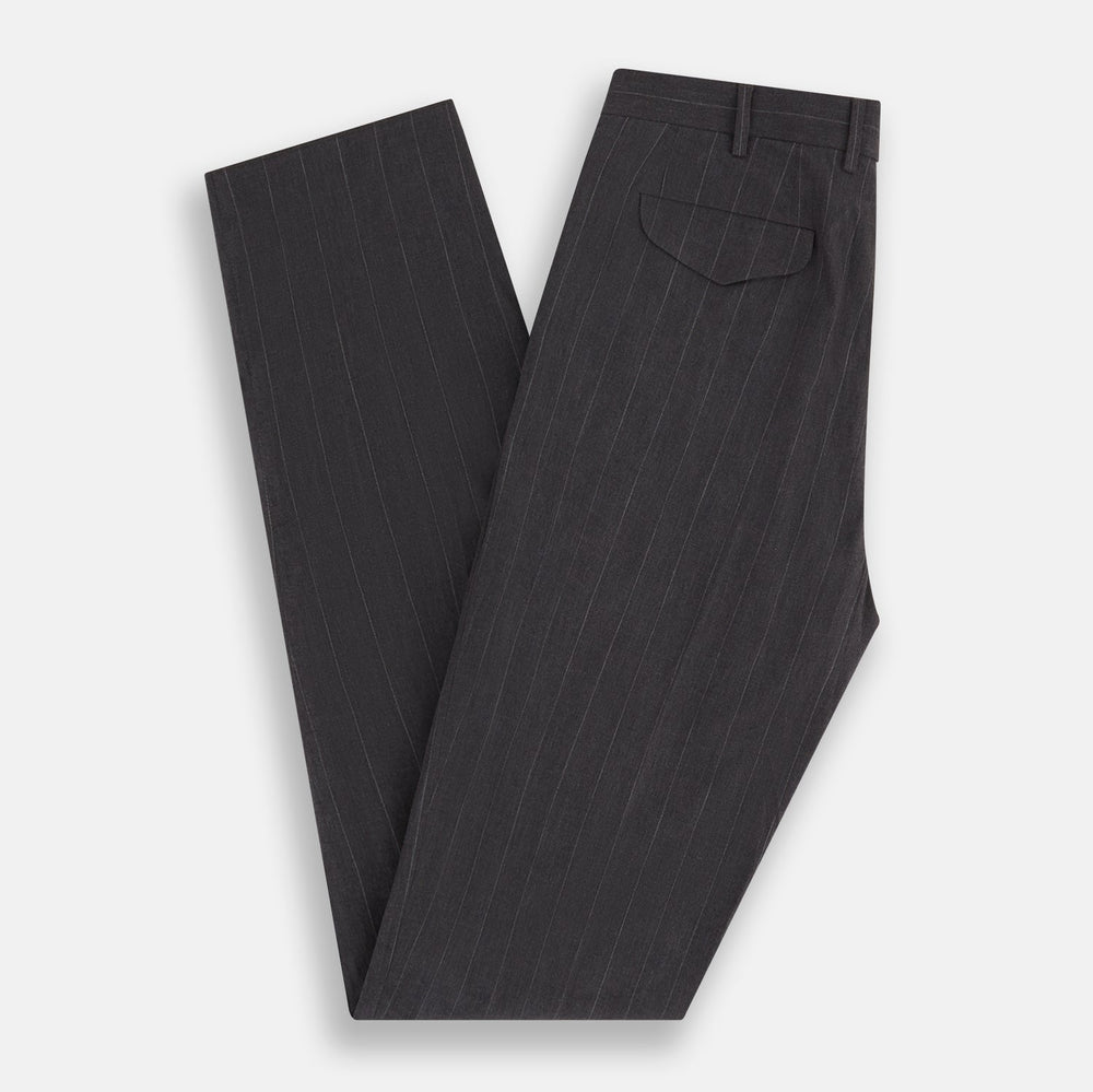 Dark Chocolate Striped Edmund trousers