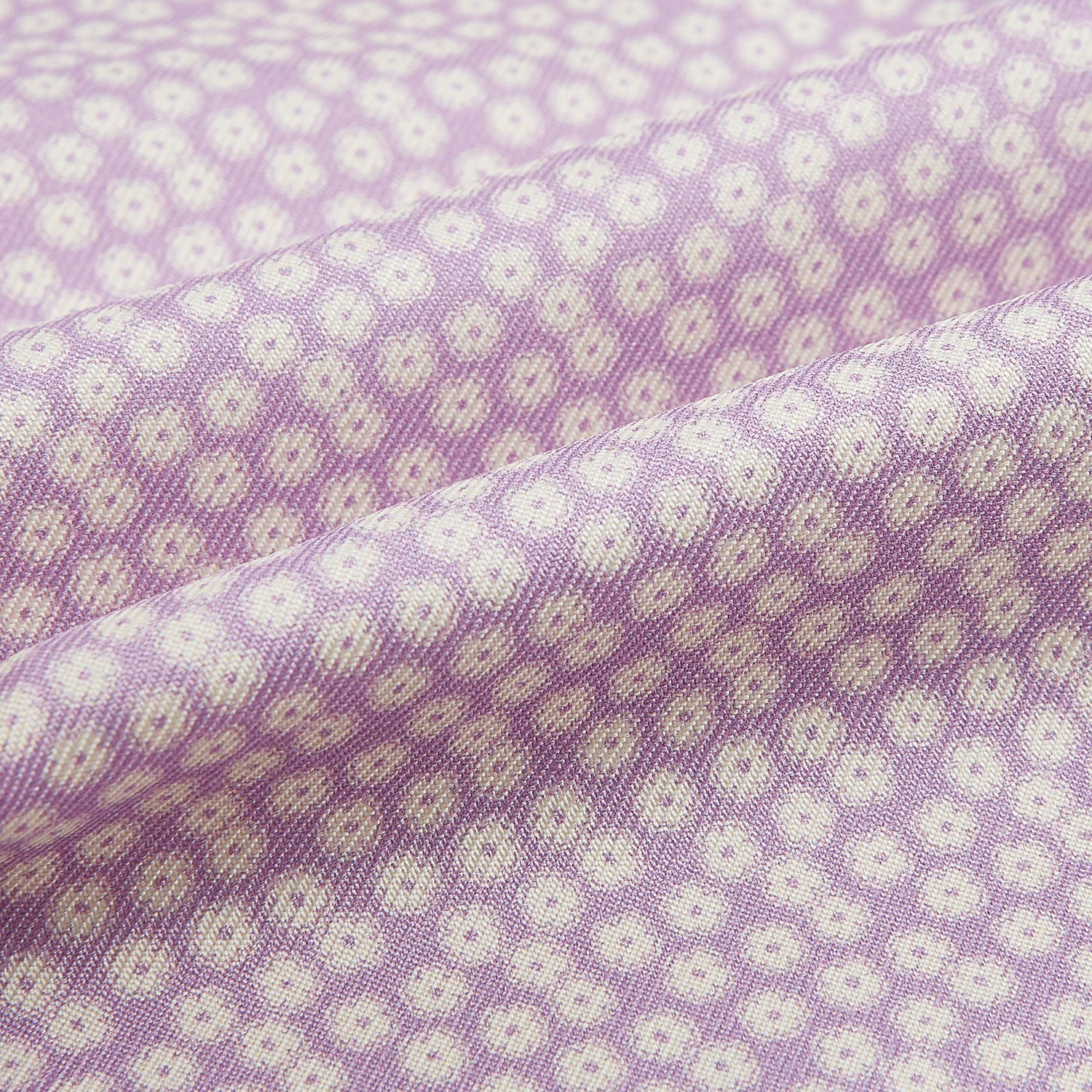 Lilac Flower Patterned Silk Cravat