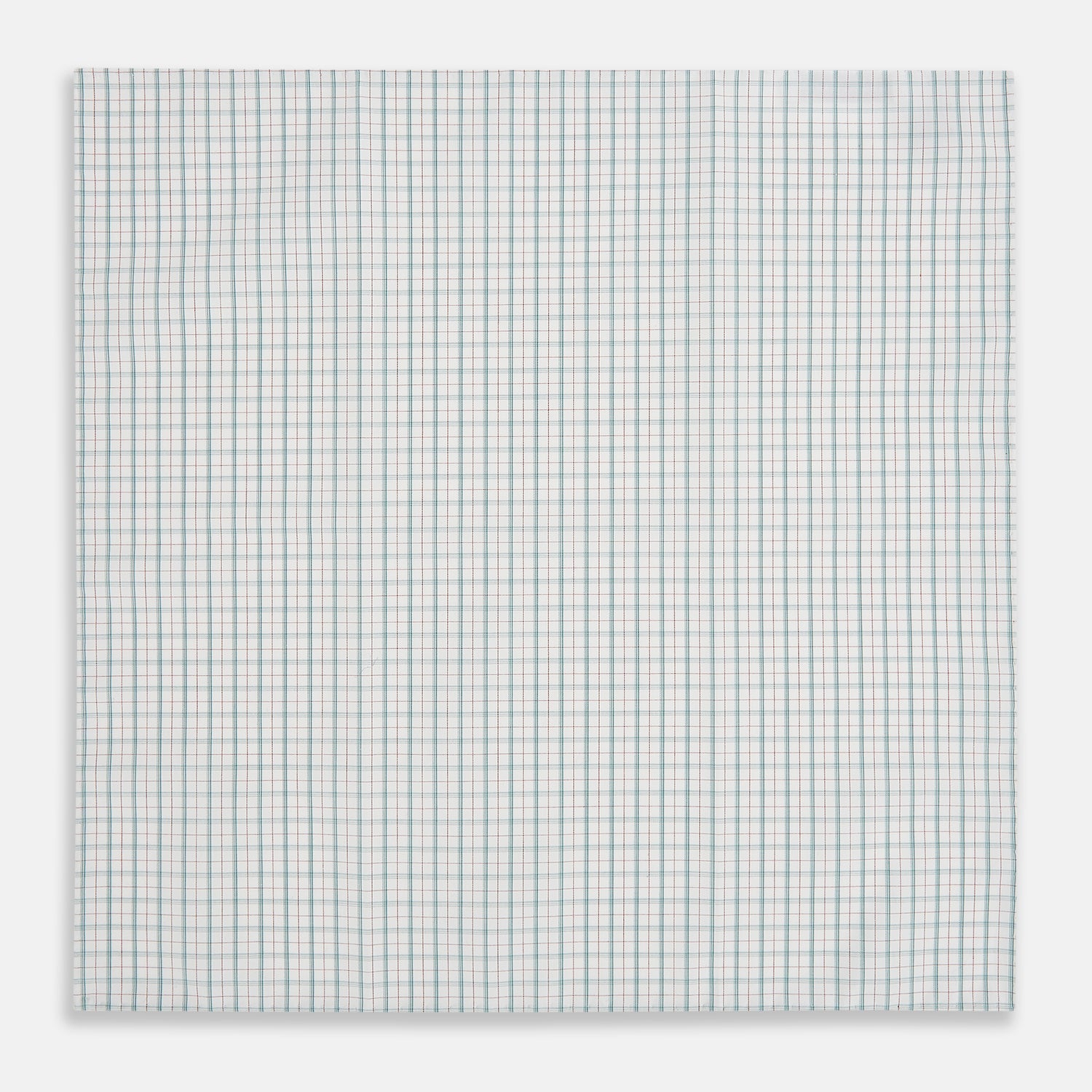 Green Multi Graph Check Hand-Rolled Handkerchief