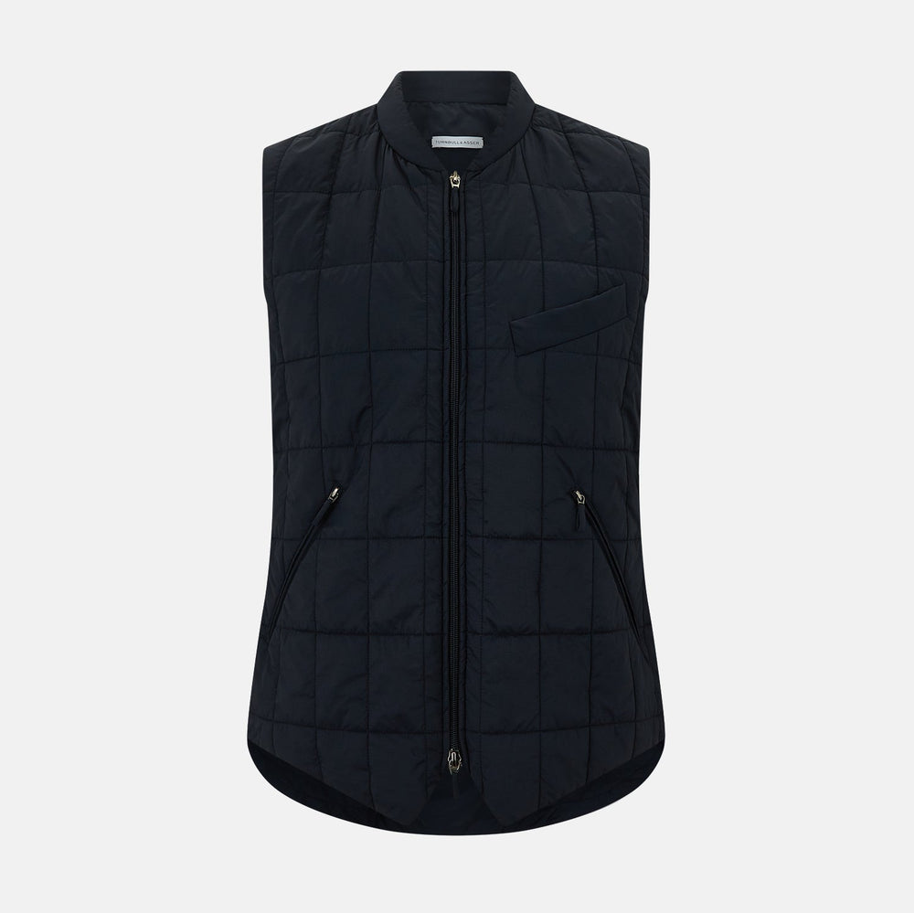 Navy Quilted Gilet