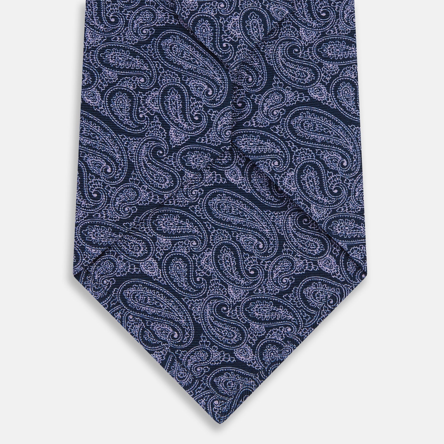 Navy Paisley Silk Tie