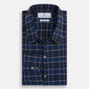 Navy and White Check Windsor Shirt