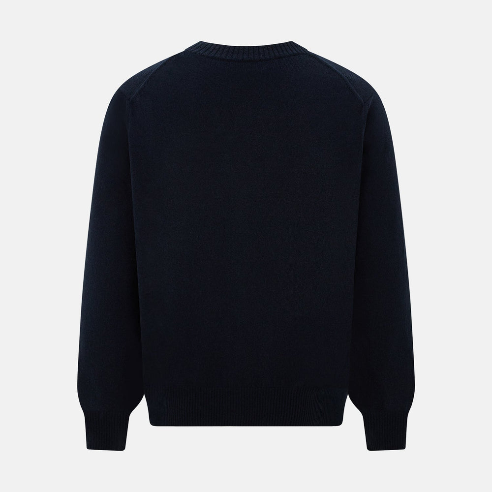 Navy V-Neck Cashmere Cardigan