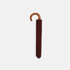Burgundy Telescopic Umbrella with Brown Maple Crook Handle
