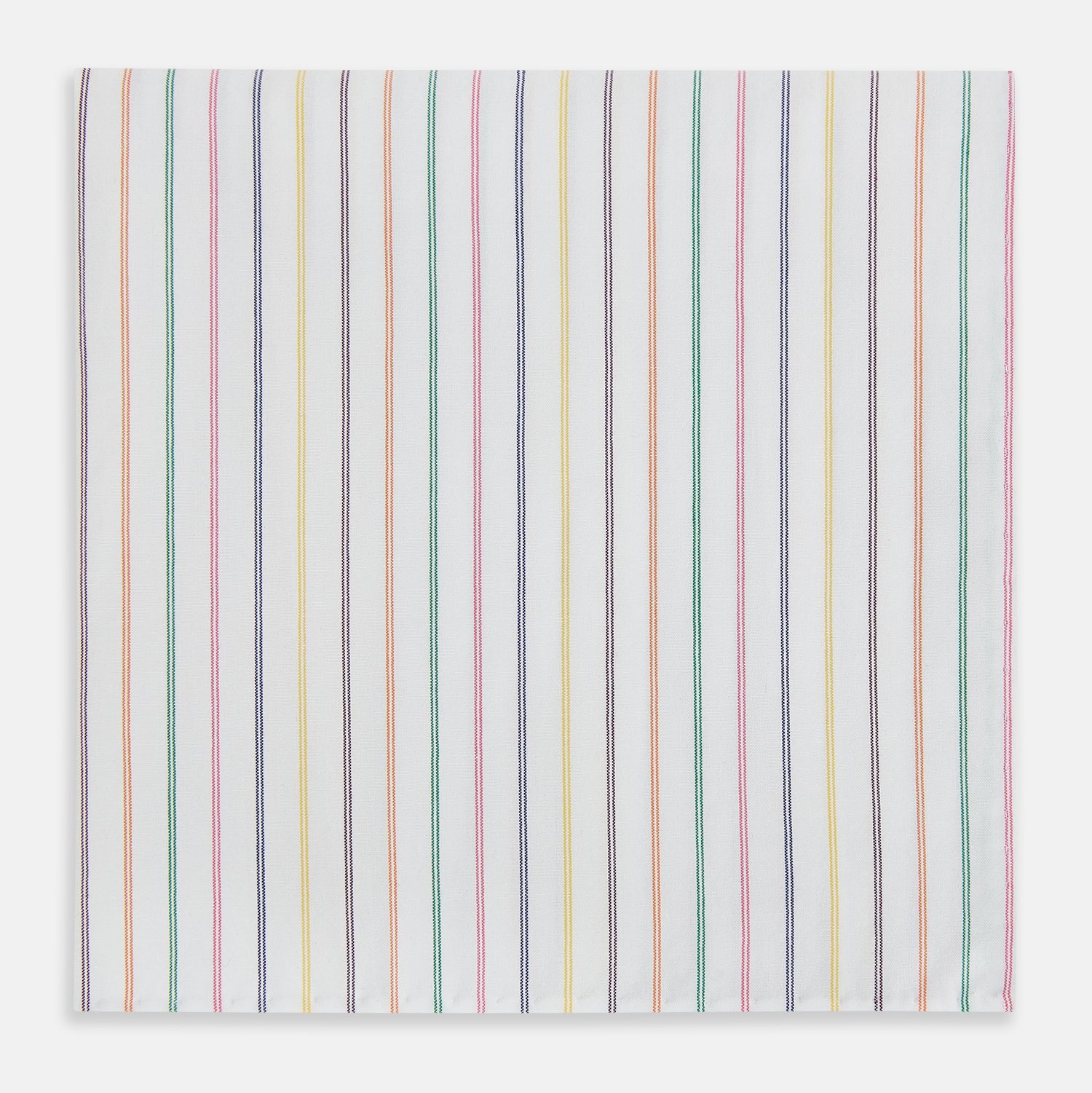 Rainbow Double Pinstripe Hand-Rolled Handkerchief