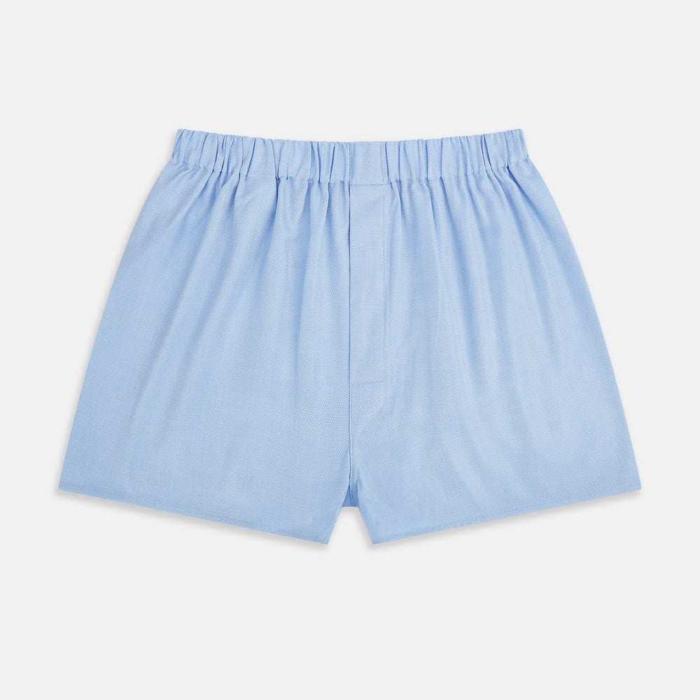 Plain Blue Godfrey Boxer Shorts