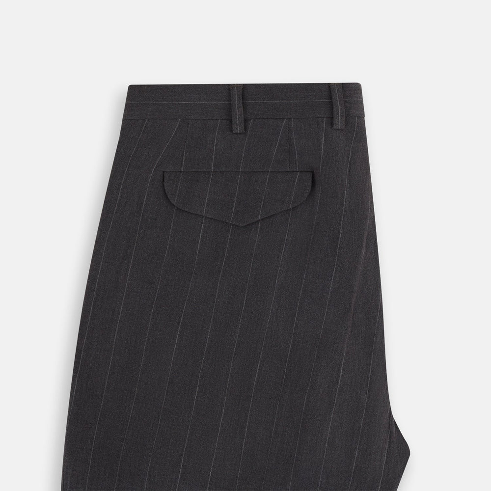 Dark Chocolate Striped Edmund trousers