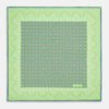 Fern Green Floral Tile and Paisley Silk Pocket Square