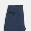 Denim Blue Linen Herringbone Miles Trousers