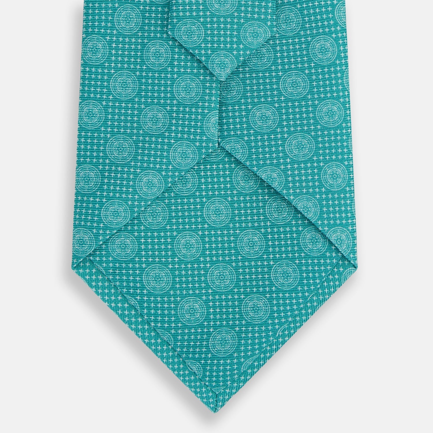 Turquoise Medallion Silk Tie