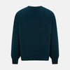 Dark Green Melange Cashmere Round Neck Jumper