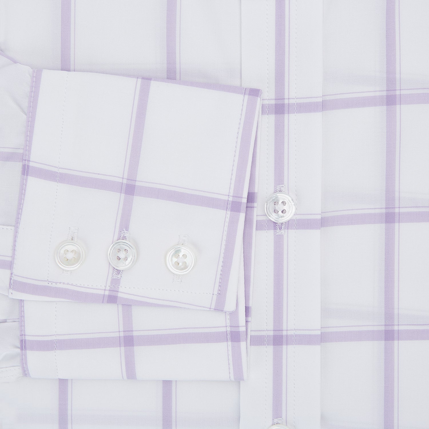 Lilac Grid Check Mayfair Shirt