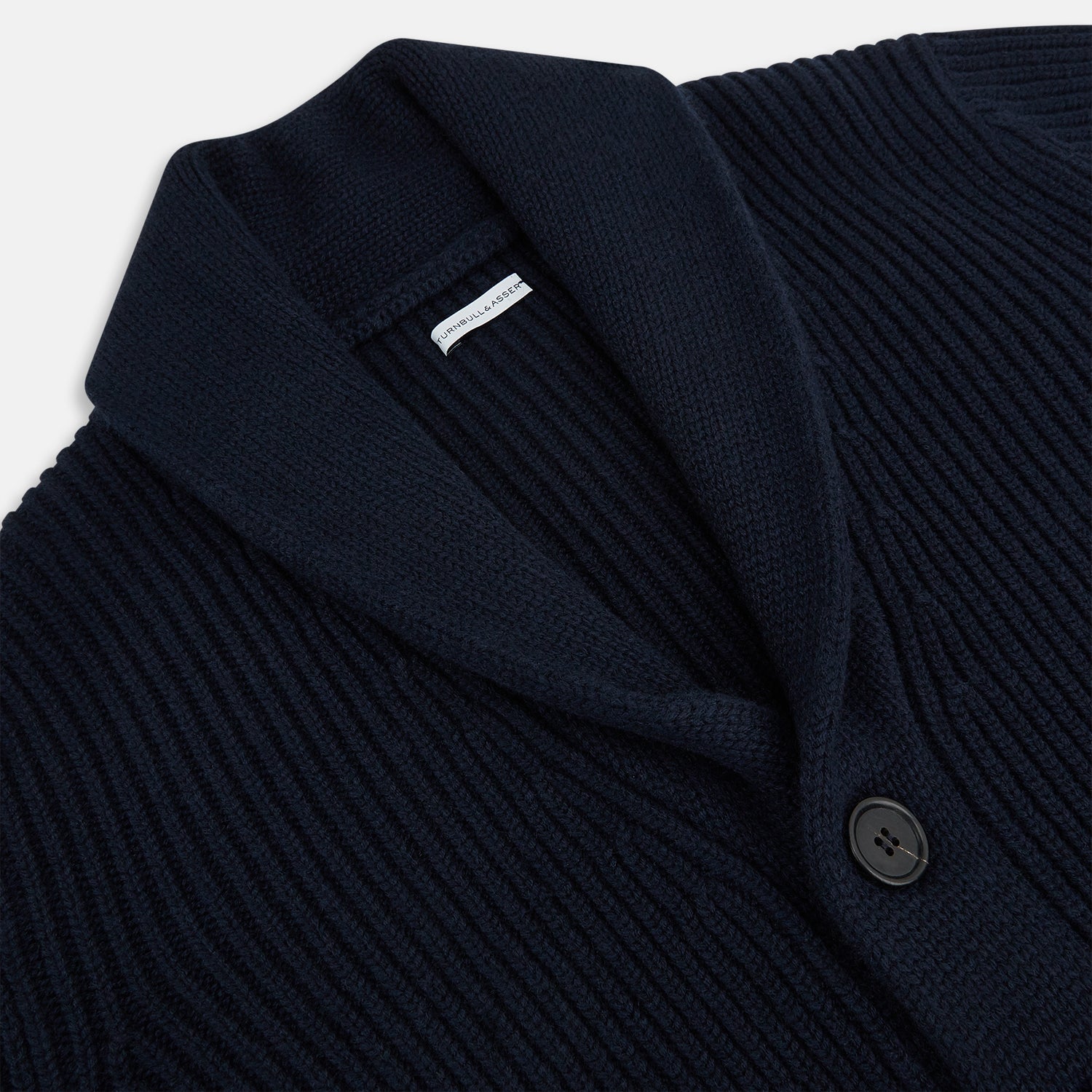 Midnight Blue Cashmere Shawl Collar Cardigan